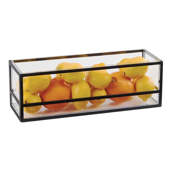 Cal-Mil 22077-13 5" x 15" x 5" Black Rectangle Presentation Case