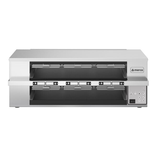 Merco MHG23SSB2N MercoEco 2 Shelf / 6 Pan Dual-Sided Dedicated Holding Bin Cabinet with Timer Bar - 120V; 1200W