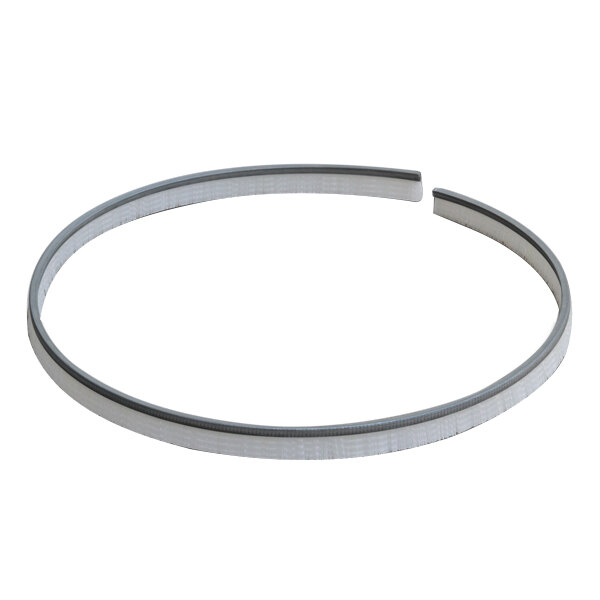 A close-up of a silver metal Mytee Spinner brush ring.