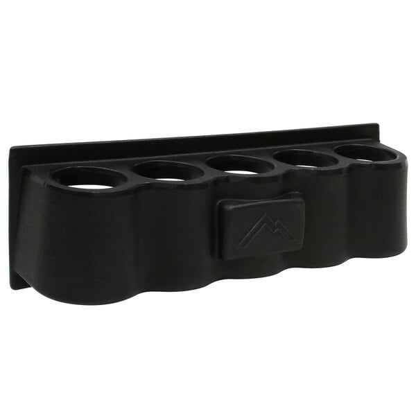 A black mountable holder with six holes.