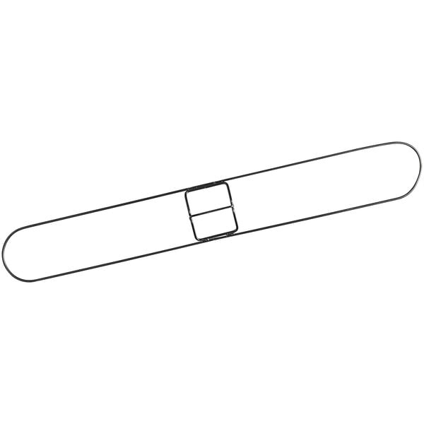 A black metal Rubbermaid wire mop frame with a square design.