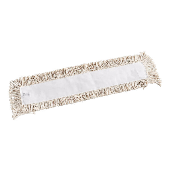 A white mop with fringes.
