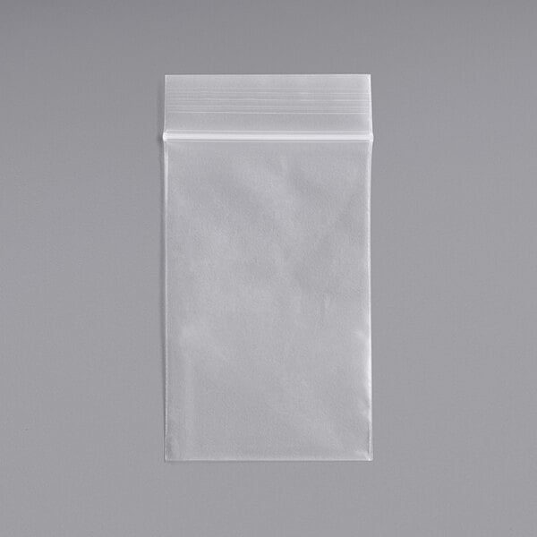 Choice 1 1/2 x 2 2 Mil Clear LDPE Zip Top Bag - 1000/Case