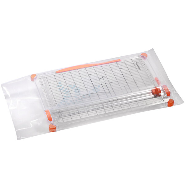 A close-up of a clear plastic TamperSafe bag with a perforated tear strip.