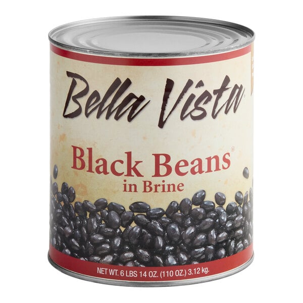 Bella Vista #10 Can Black Beans in Brine - 6/Case