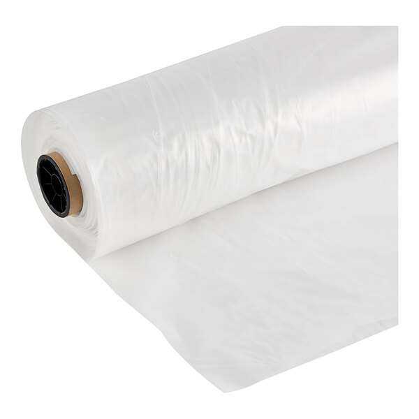 A roll of clear plastic Lavex mattress bags.