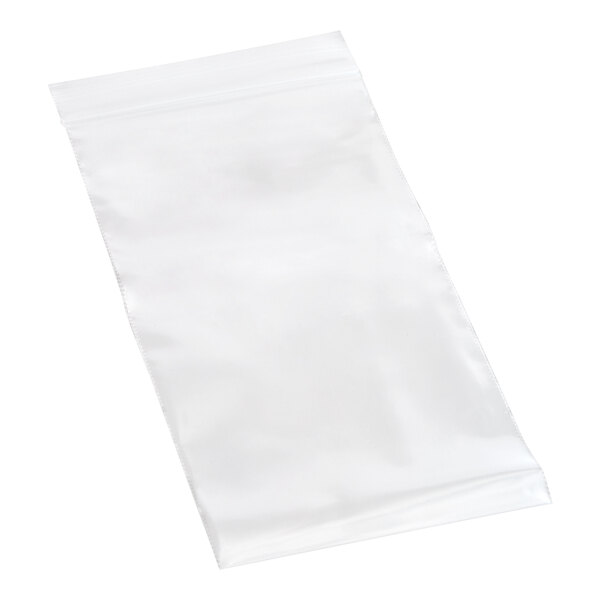 A white plastic Choice zip top bag with a zipper on it.