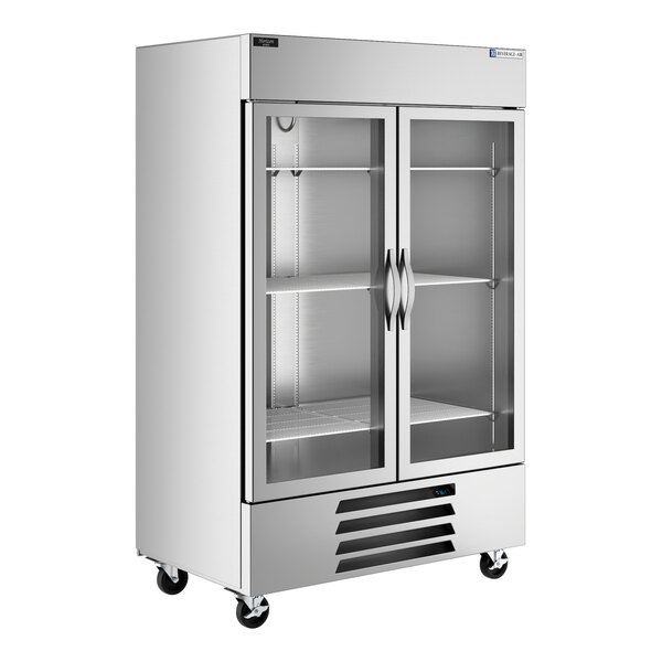 Beverage-Air HBR49HC-1-G Horizon Series 52" Bottom Mounted Glass Door Reach-In Refrigerator with LED Lighting