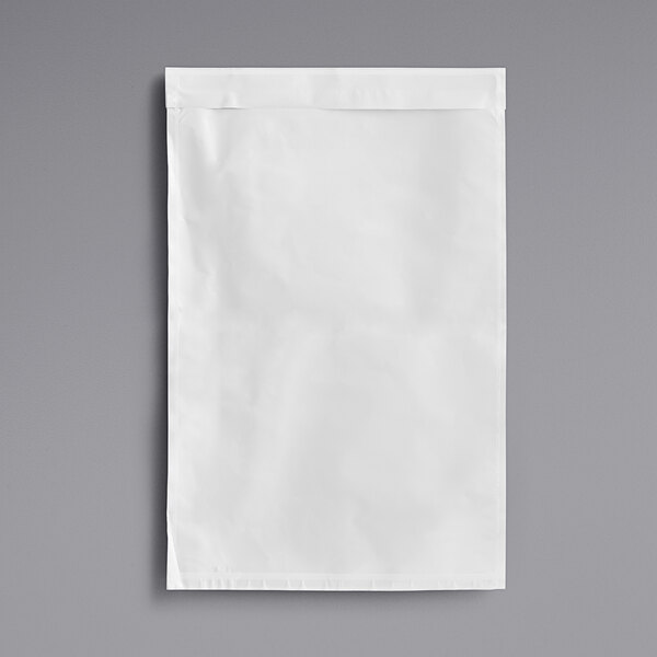 A close up of a clear Lavex polyethylene packing list envelope.