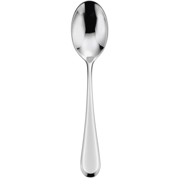 A Oneida stainless steel teaspoon with a handle.