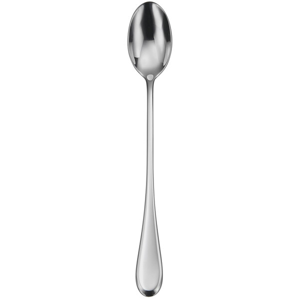 A Oneida stainless steel iced tea spoon with a long handle.