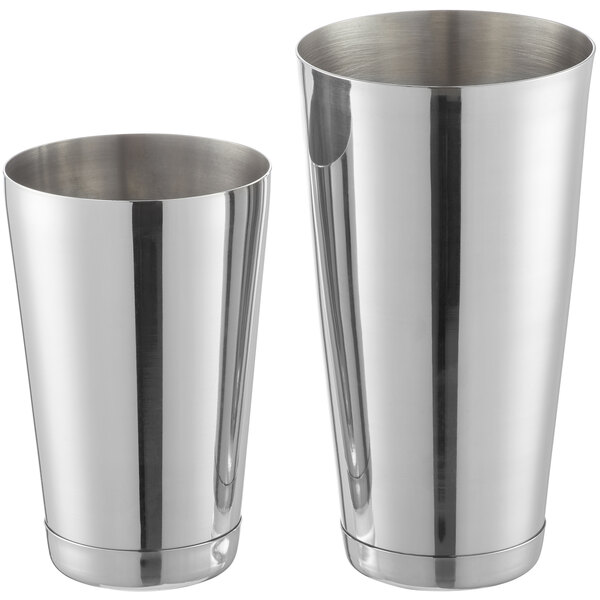 2-Piece Set Unweighted & 28oz 5 18oz with Different Finish Surface 304 Stainless Steel Boston Shaker