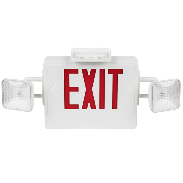 Emergency Exit Sign With Led Emergency Lighting, Battery Backup And 