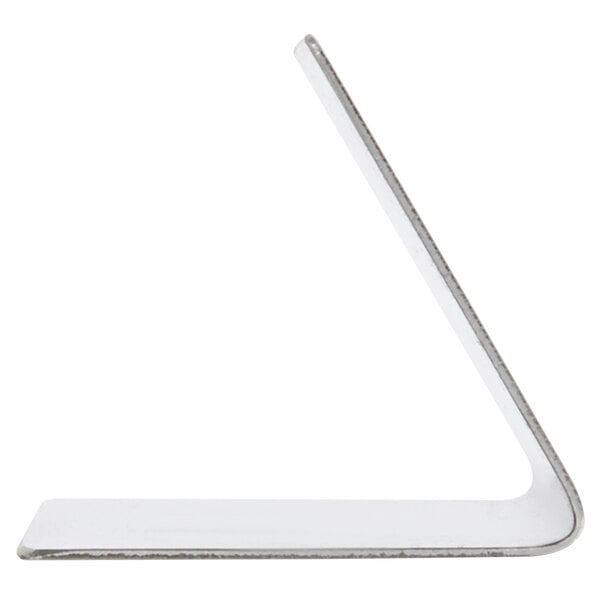 A stainless steel table tent sign with "Hot Tea" on both sides.