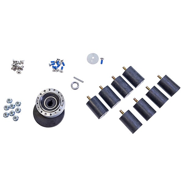 A Square Scrub SS 142802 PVT EBG-28 PIVOT Eccentric Repair Kit with black rollers and bolts.