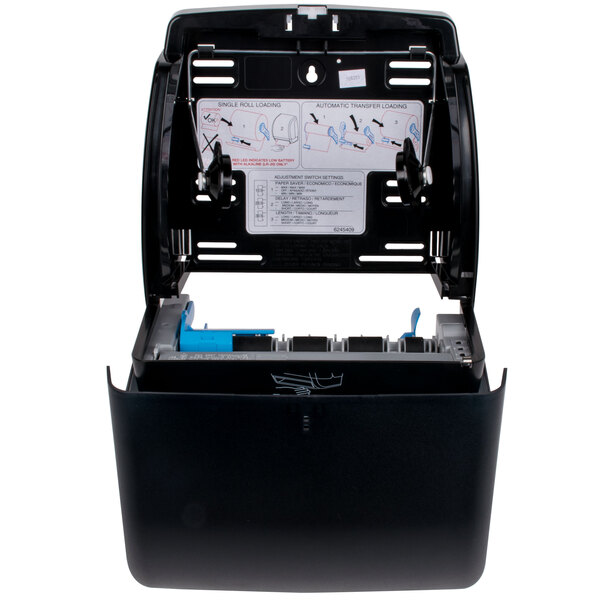 VonDrehle 2245 Black Hands Free Paper Roll Towel Dispenser with Motion