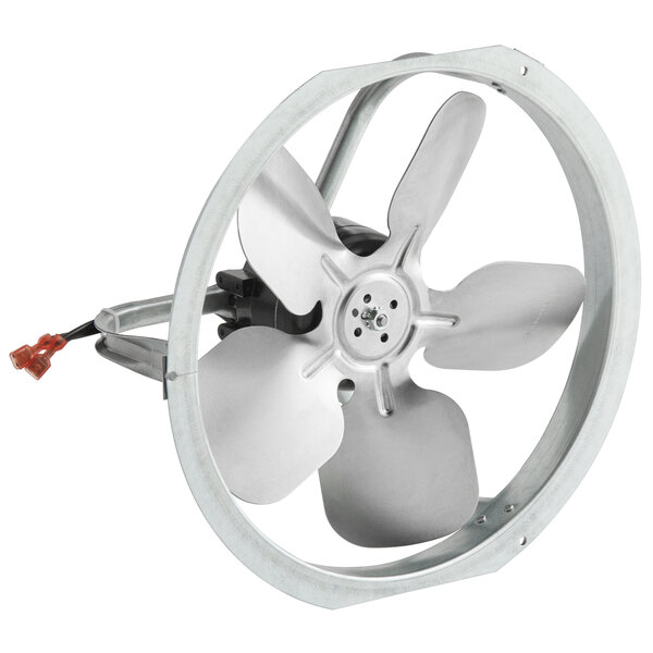A close-up of the Bunn replacement condenser fan motor for Granita and Slushy Machines.
