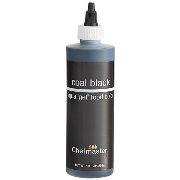 10.5 Ounce Coal Black Chefmaster Liqua-Gel Color