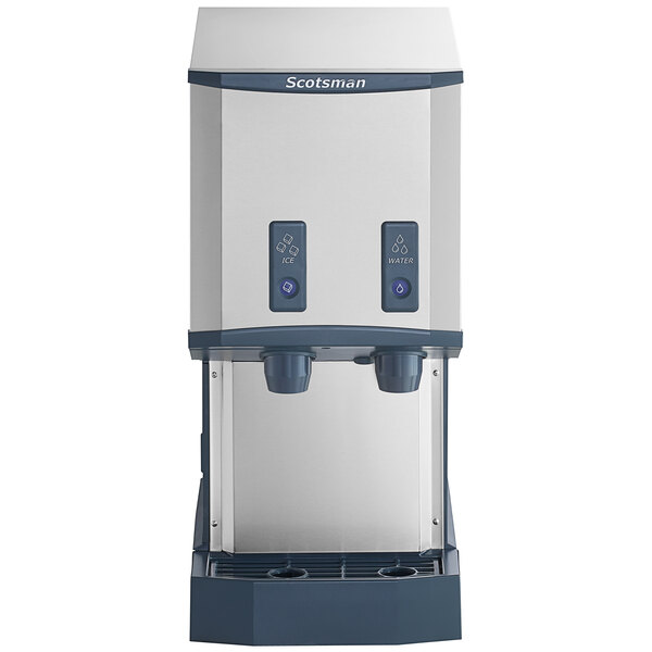 a water dispenser with two water bottles