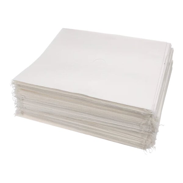A stack of RF Hunter filter paper on a white background.