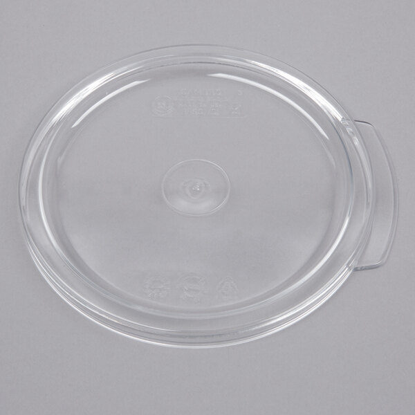 Cambro RFSCWC1135 1 Qt. Clear Round Lid for Clear Camwear Containers