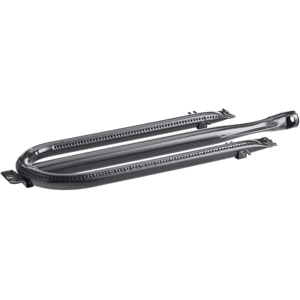 An Avantco burner assembly with curved metal pipes and a metal rod.