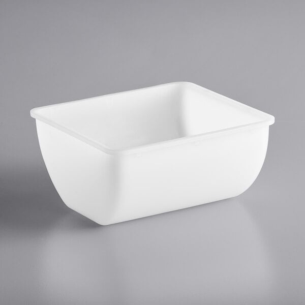 A white plastic container.