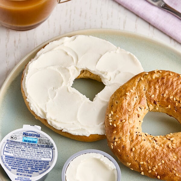 Philadelphia 1 oz. Reduced Fat Cream Cheese Spread Portion Cup - 100/Case