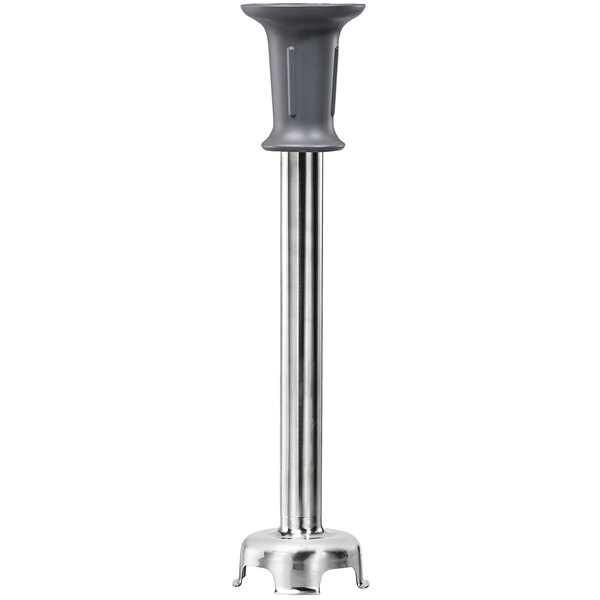 The Hamilton Beach blending arm for BigRig immersion blenders with a black handle on a metal pole.