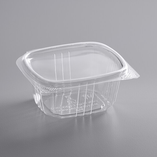 A clear plastic Choice deli container with a lid.