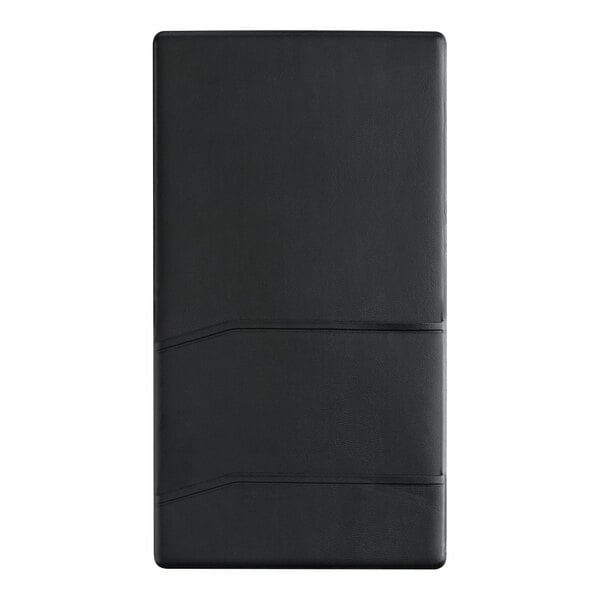 Choice 5" x 9" Customizable Black Single Panel Guest Check Presenter