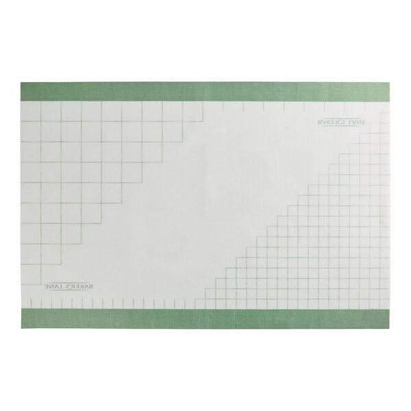 Baker's Lane 36" x 24" Green Grid Indexed Silicone Non-Stick Work Mat