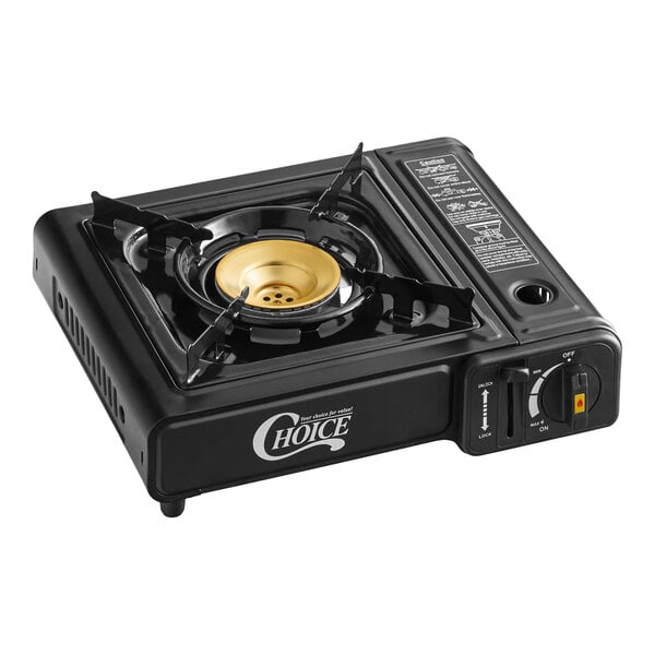 Choice 1-Burner High Performance Butane Range / Portable Stove with Brass Burner - 15000 BTU