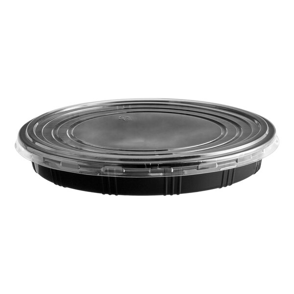 Emperor's Select 12 3/4" Round Sushi Tray with Lid - 100/Case
