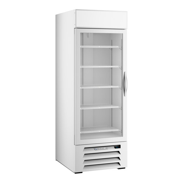 Beverage-Air MMR19HC-1-W-18 MarketMax 27" White Left-Hinged Door Merchandising Refrigerator with White Interior