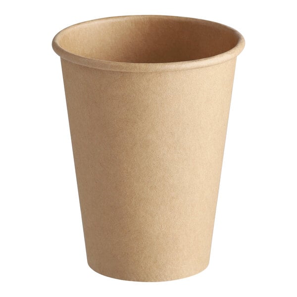Choice 8 oz. Tall Kraft Poly Paper Hot Cup - 50/Pack