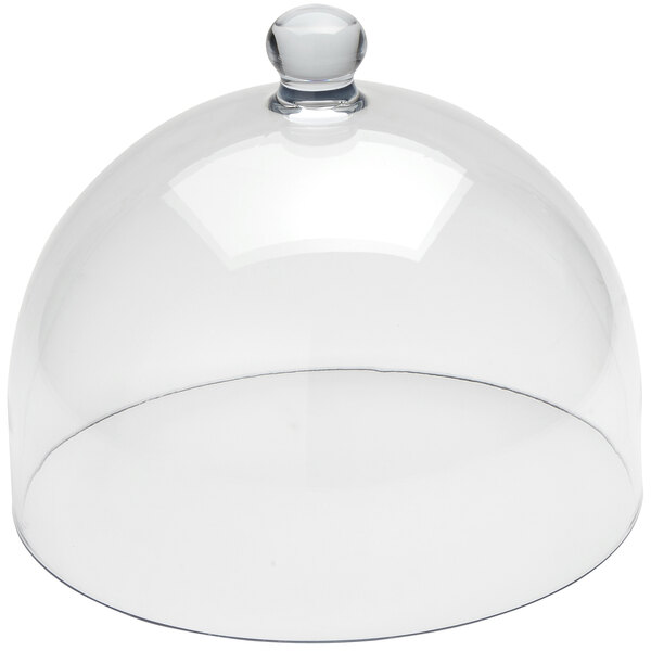 An American Metalcraft clear polycarbonate dome cover with a handle.