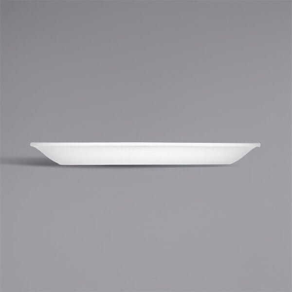 A white oval porcelain platter.