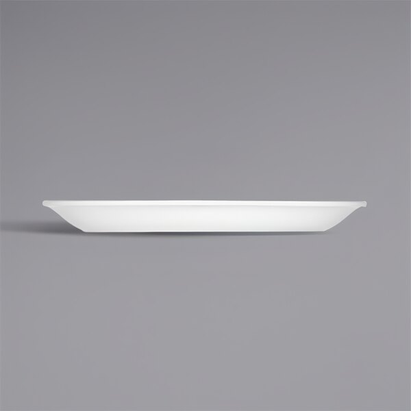 A bright white oval porcelain platter.