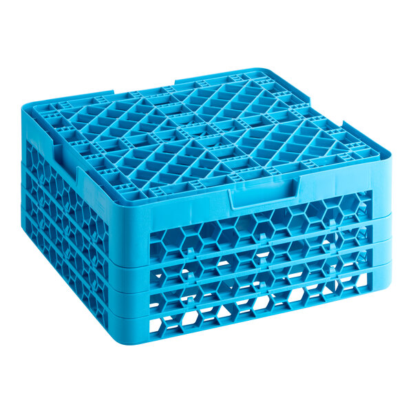 Carlisle RG25-314 OptiClean 25 Compartment Glass Rack with 3 Extenders