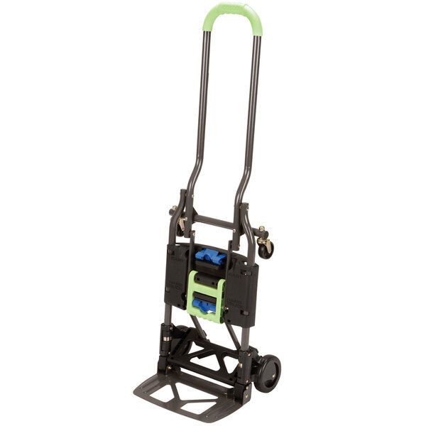 a close-up of a hand truck