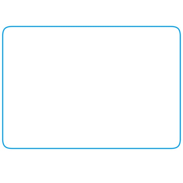 A white rectangle with blue lines.