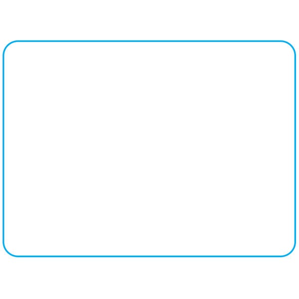 A white rectangle with blue lines.