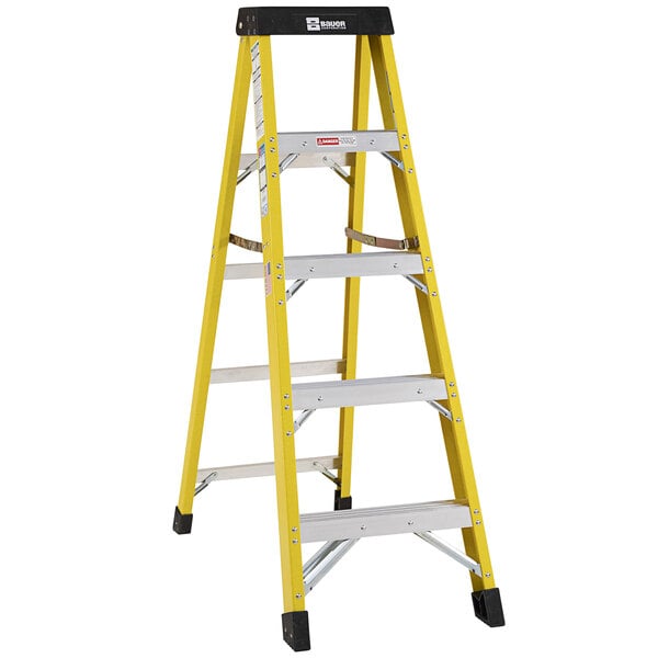 a ladder with a yellow ladder