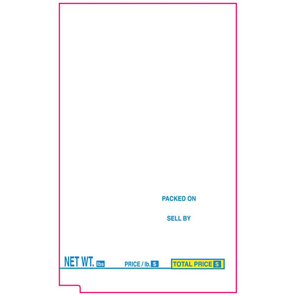 A white paper roll with blue and white pre-printed Tec equivalent scale labels.