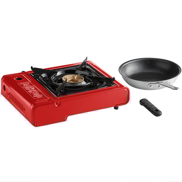 Choice Single Burner Portable Butane Stove with Fry Pan
