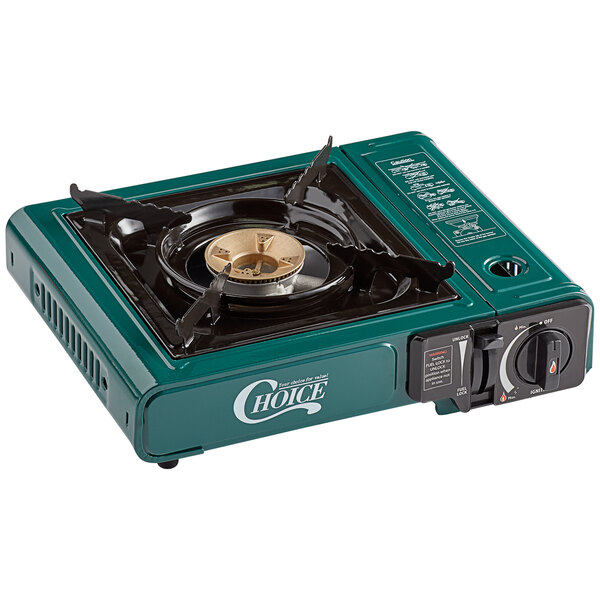 Choice Portable 3Piece Cooking Kit with Green 1Burner Butane