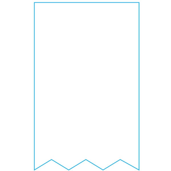A white paper roll with a blue arrow and blue banner.