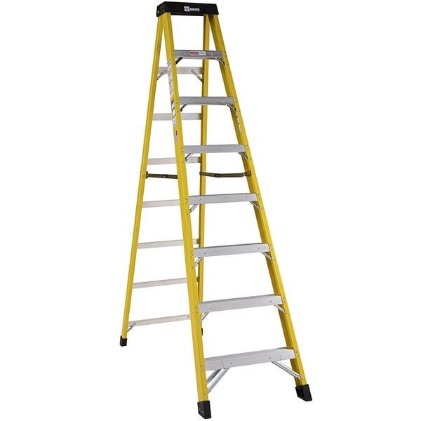 a yellow ladder with a yellow top