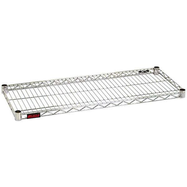 An Eagle Group chrome wire shelf.